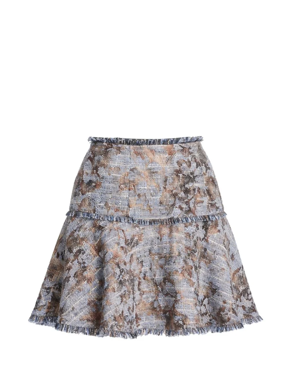 printed tweed mini skirt - 1
