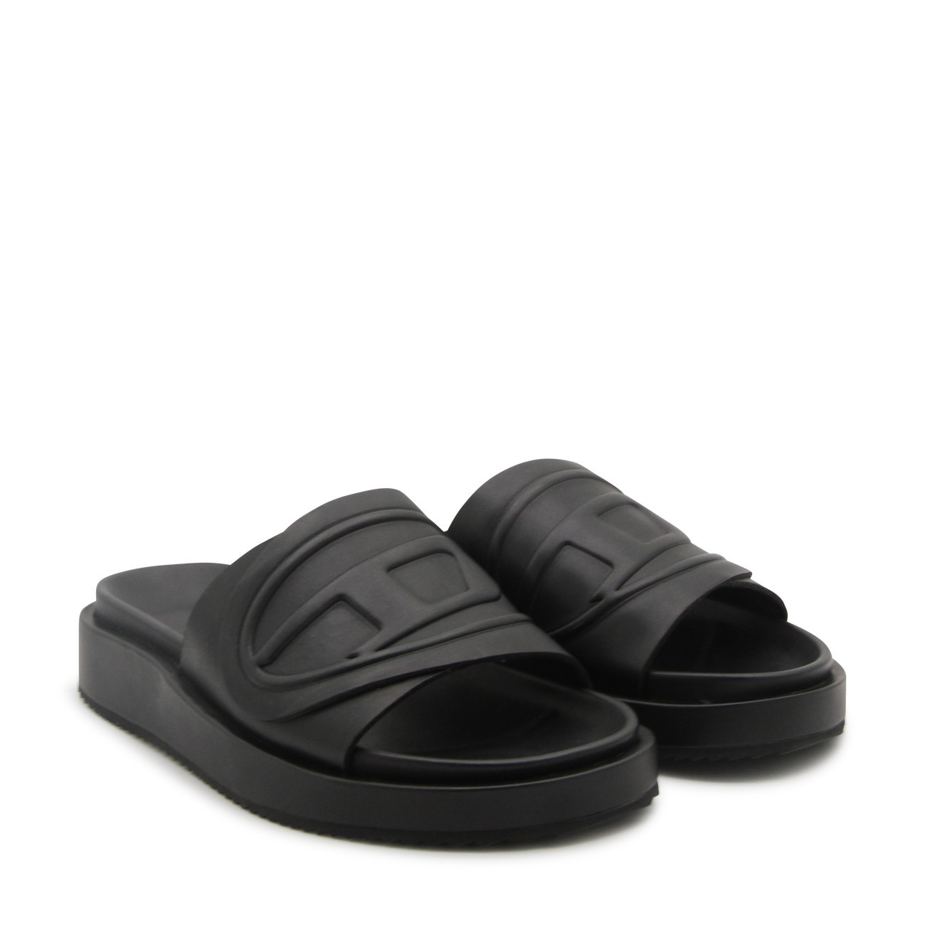 black rubber slides - 2