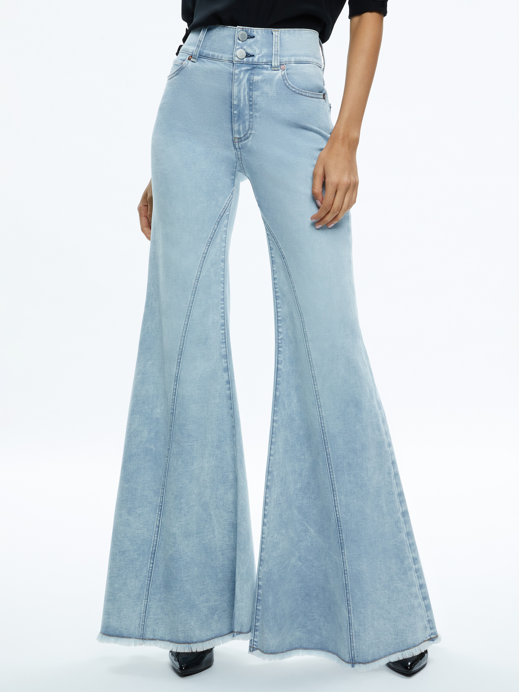 BEAUTIFUL SEAMED WIDE LEG JEAN - 1