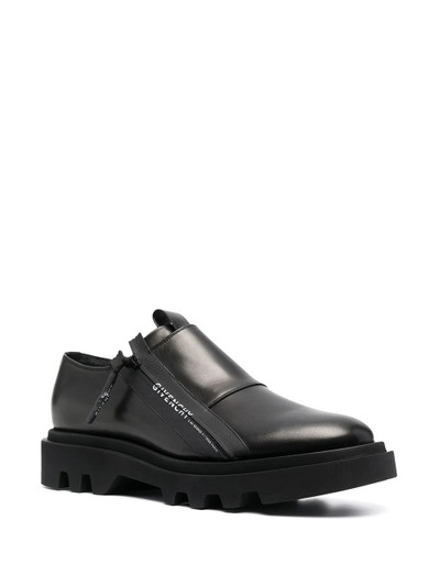 Givenchy logo-tape zip-up Derby shoes outlook