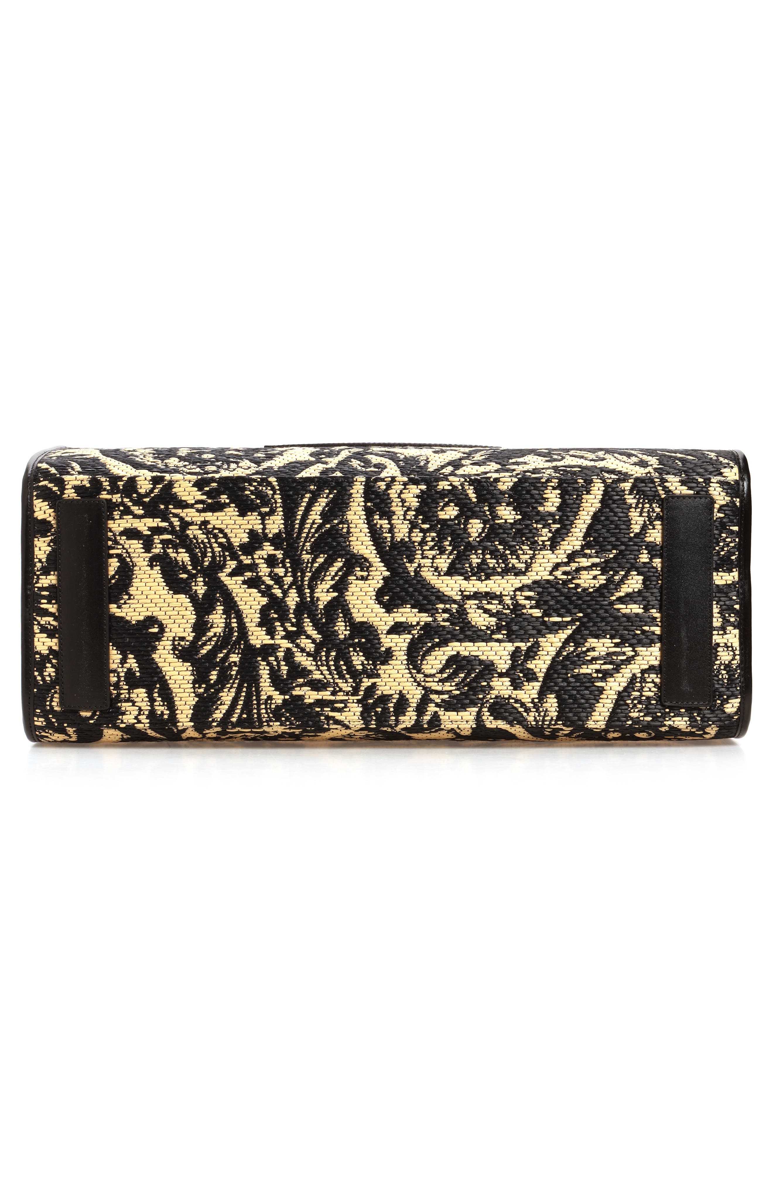 Versace Extra Large Athena Barocco Raffia Tote in Multicolor Black-Versace Gold at Nordstrom - 6