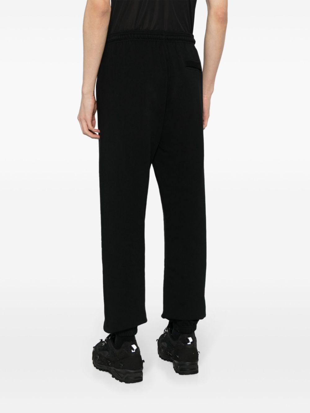 logo-embroidered cotton track pants - 4