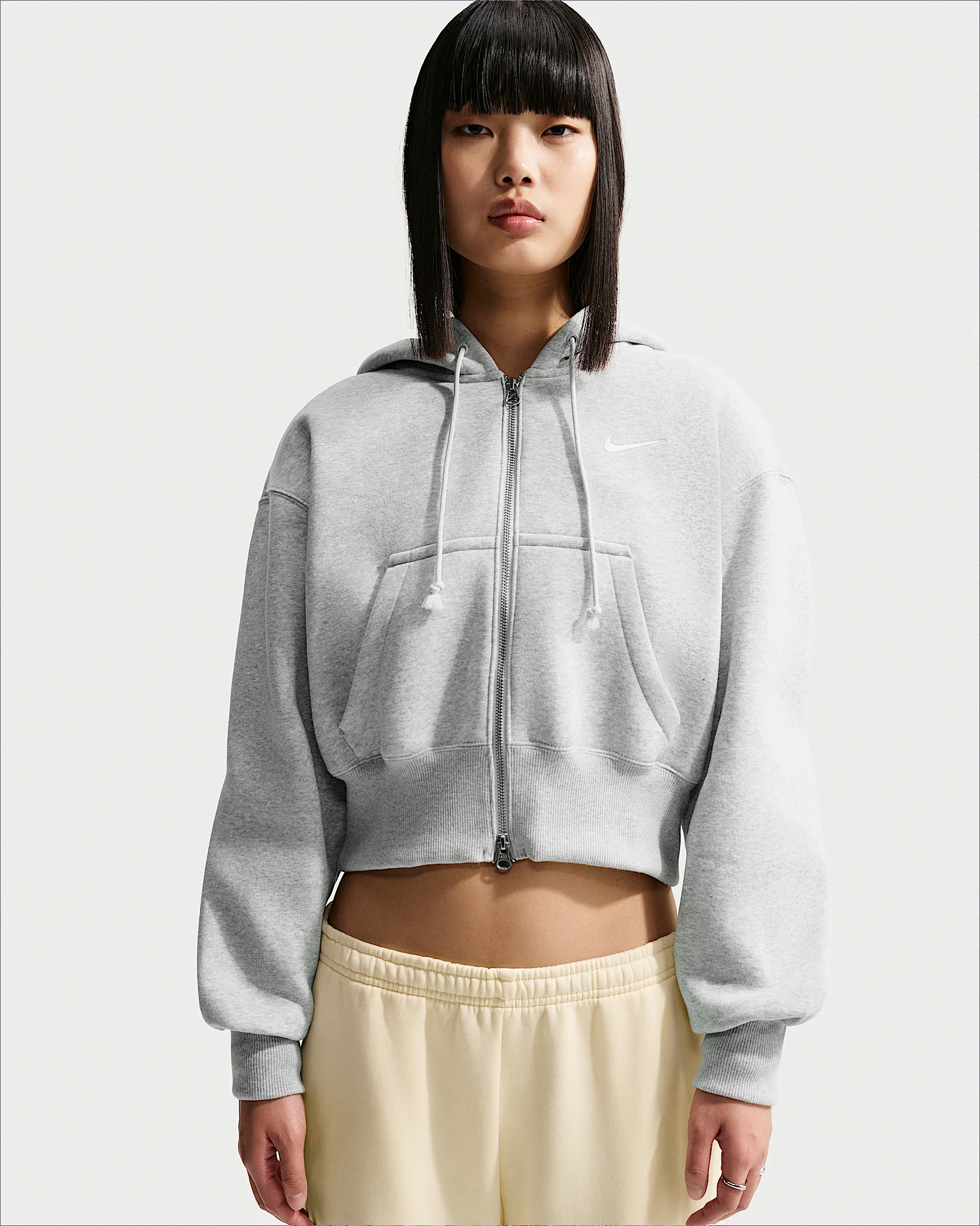 Nike Sportswear Phoenix Fleece Women's Loose Full-Zip Cropped Hoodie - 1