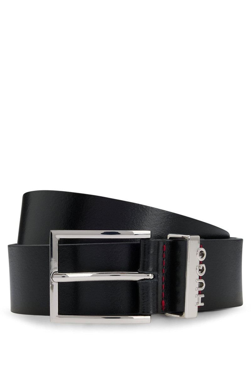 ITALIAN-LEATHER BELT WITH LOGO-TRIMMED KEEPER 1
