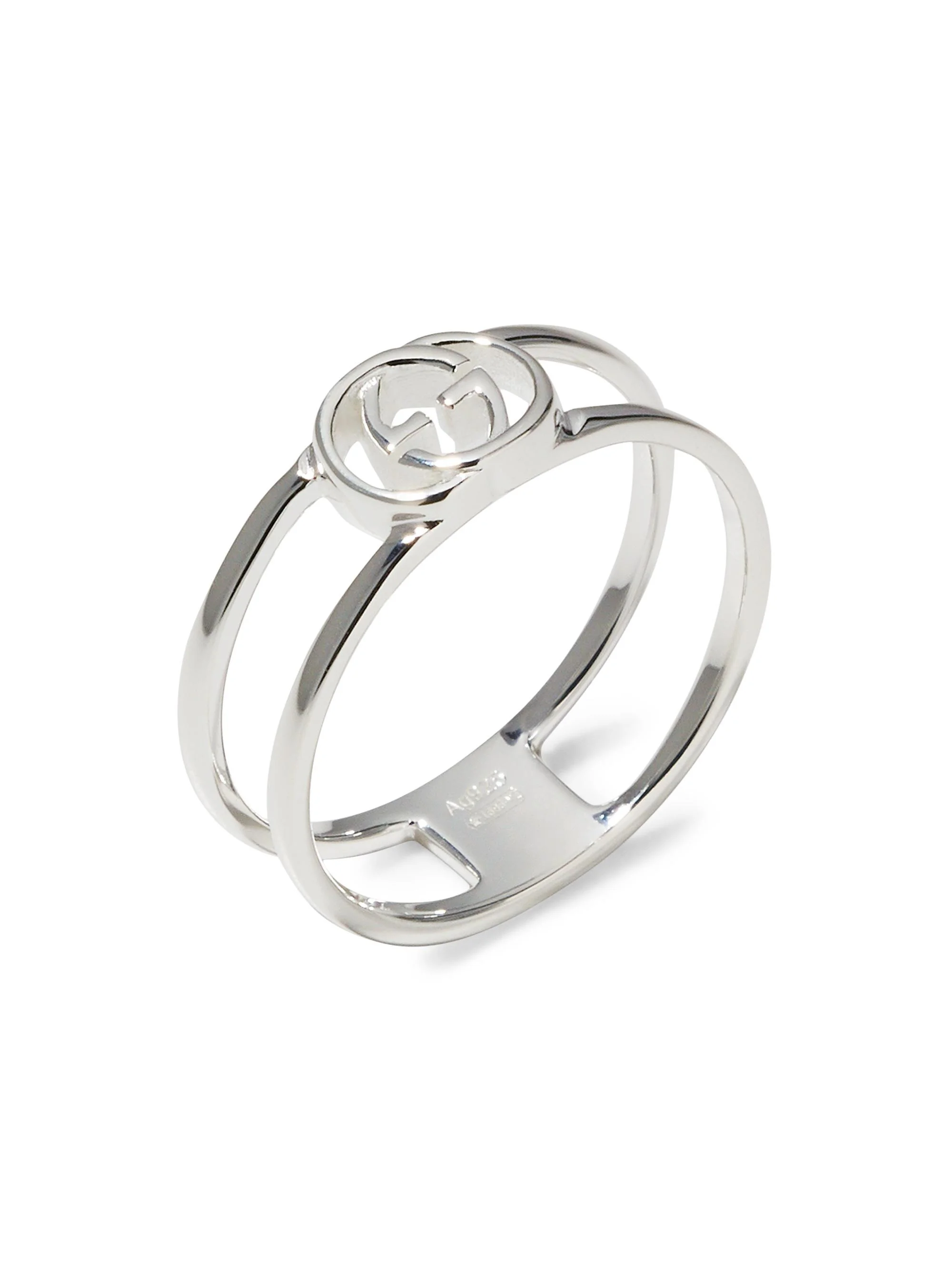 Women's Interlocking-G Sterling Silver Open Ring - Silver - 1