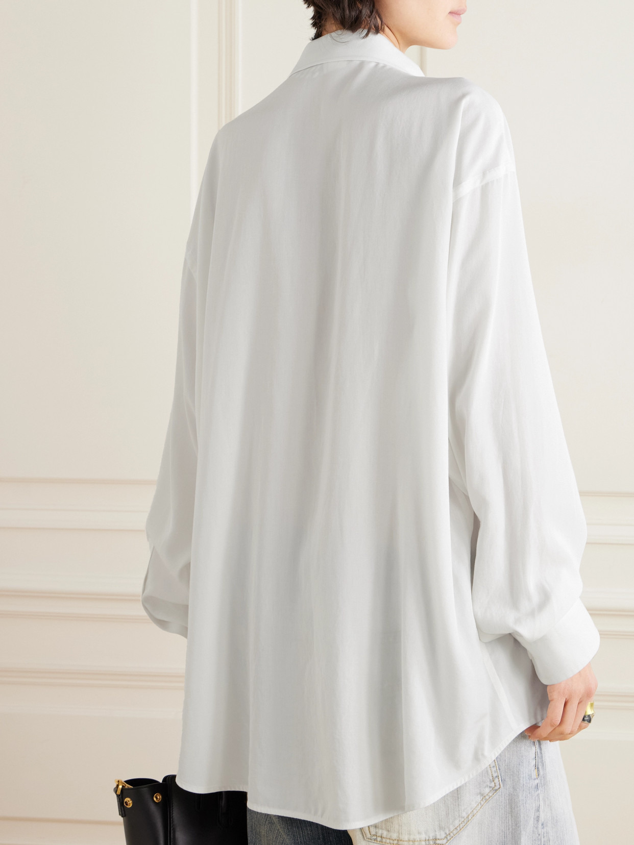 Oversized Embroidered Lyocell Shirt - 3
