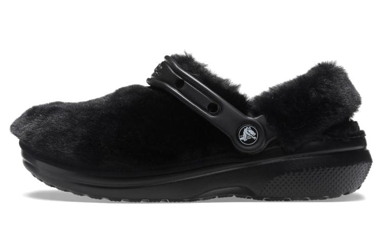 Crocs Classic Fur Sure Slip On Clogs 'Black' 207303-001 - 2