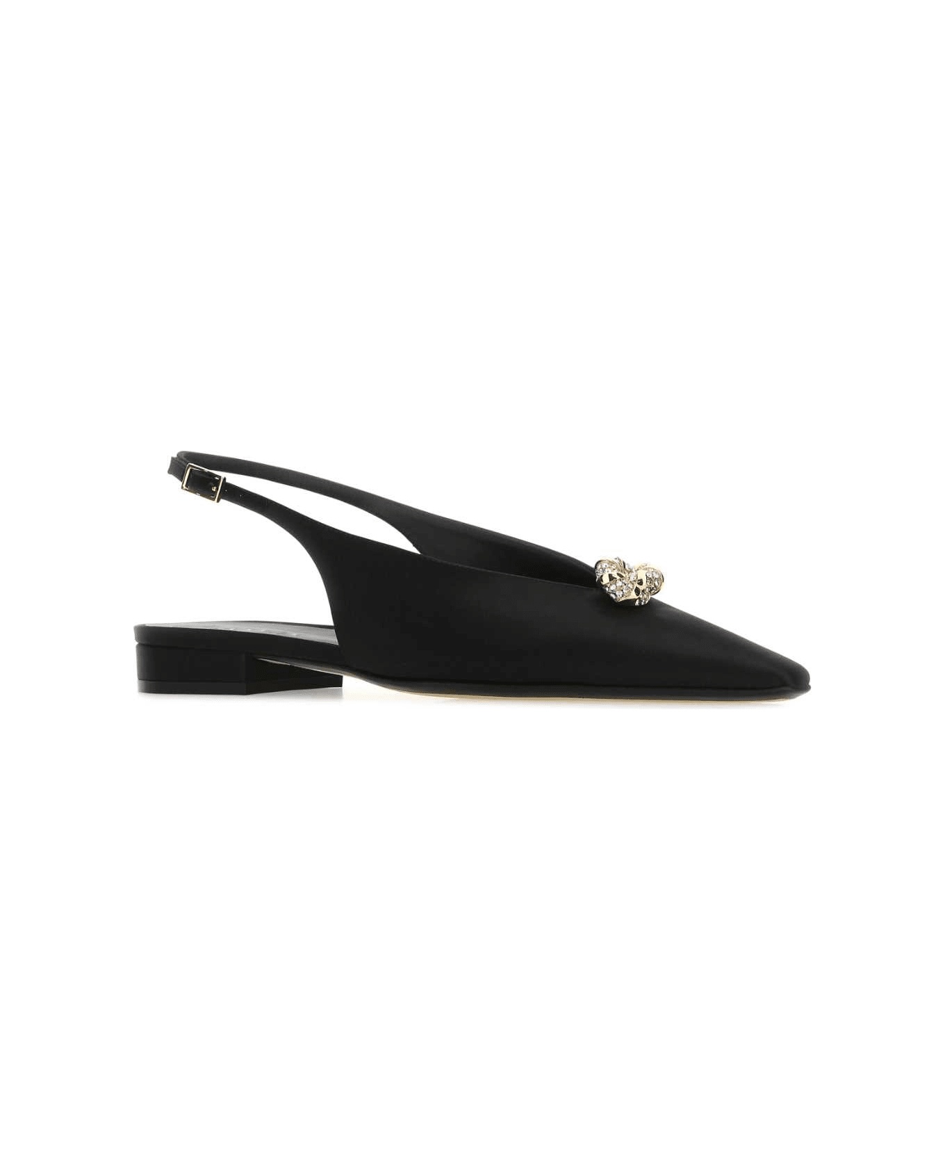 Black Satin Ballerinas - 2
