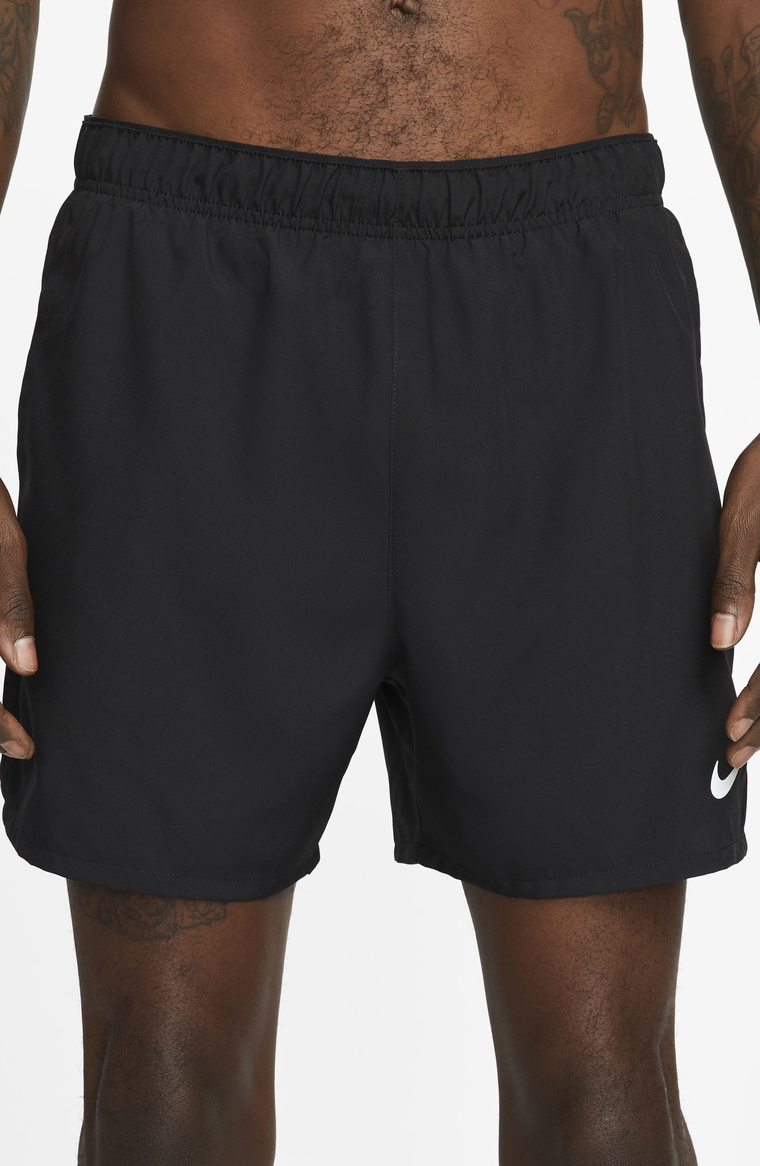 Nike Dri-FIT Challenger 5-Inch Brief Lined Shorts in Black/Black/Black at Nordstrom - 8