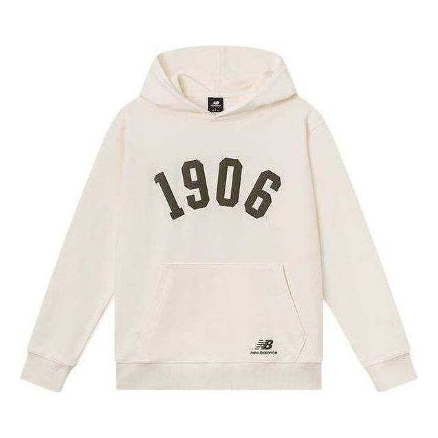 New Balance Logo Print Sweatshirt Hoodie 'White' AMT23333-CIC - 1