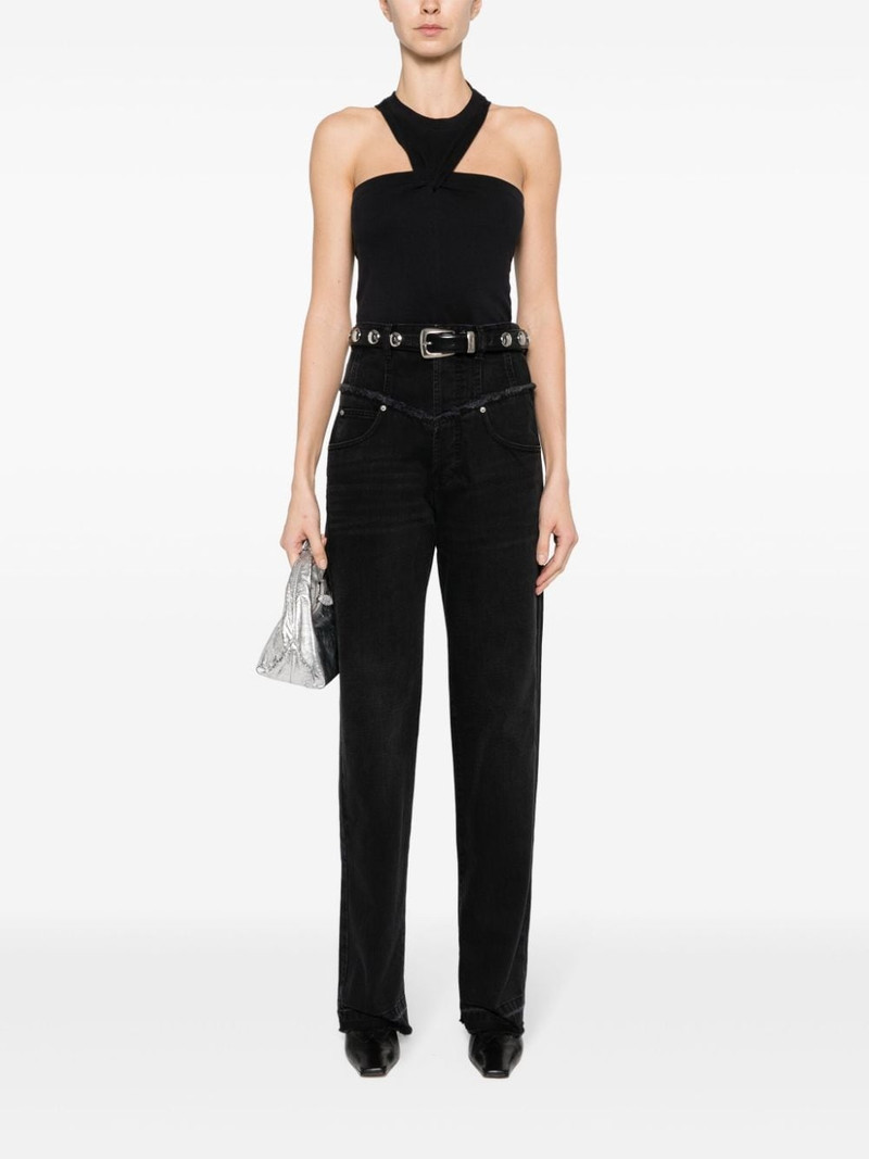 Isabel Marant Noemie mid-rise straight-leg jeans outlook