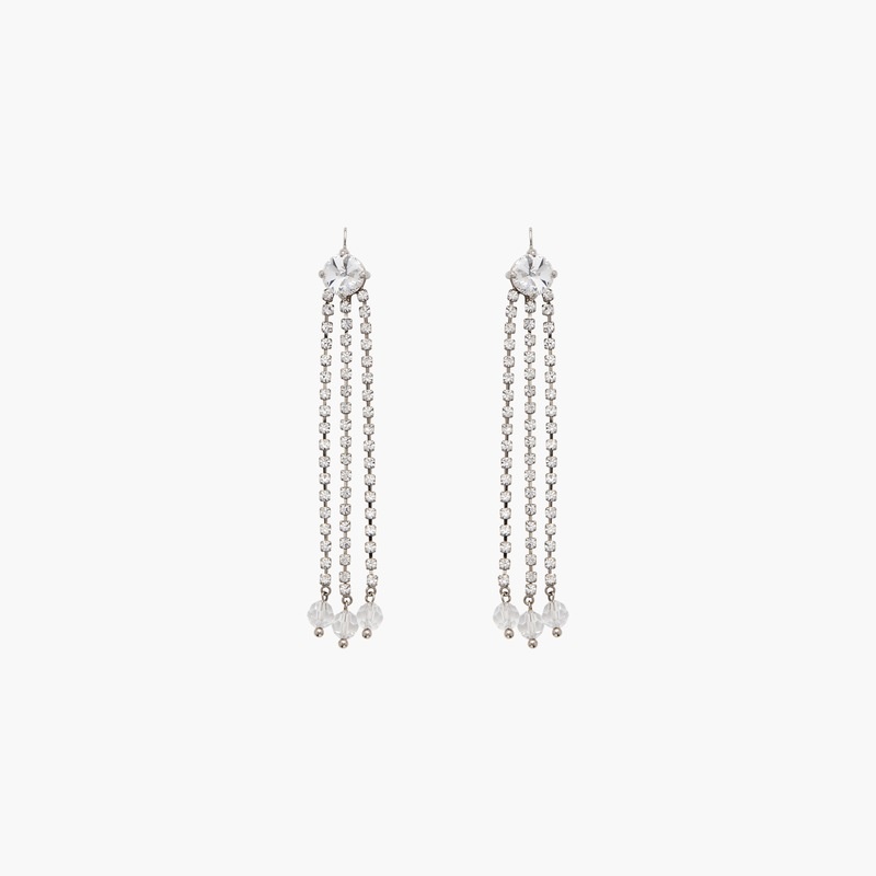 Pendant earrings with crystals - 2