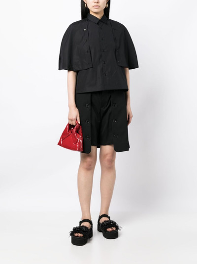 Noir Kei Ninomiya short-sleeve cotton shirt outlook