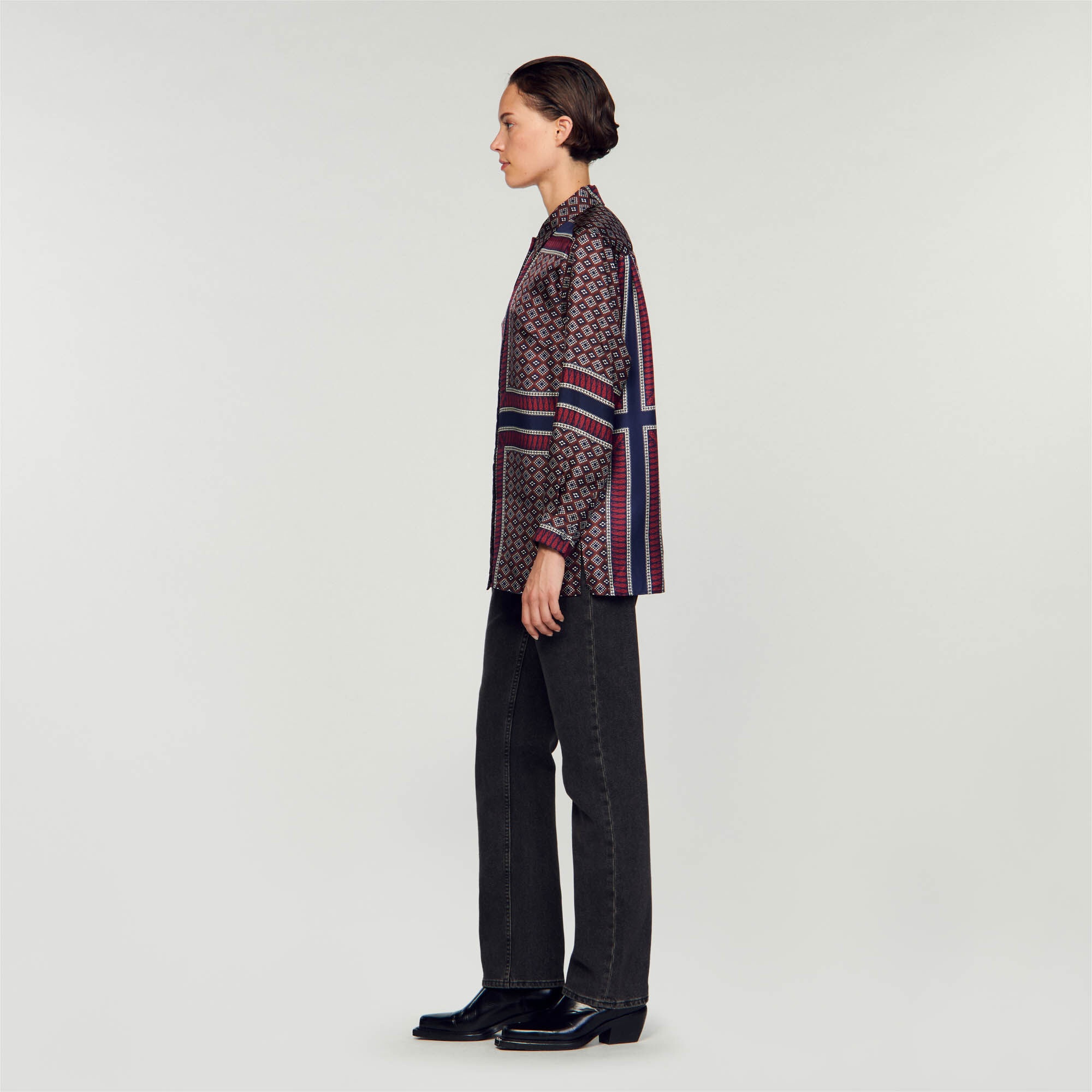 PATTERNED SILK SHIRT - 7