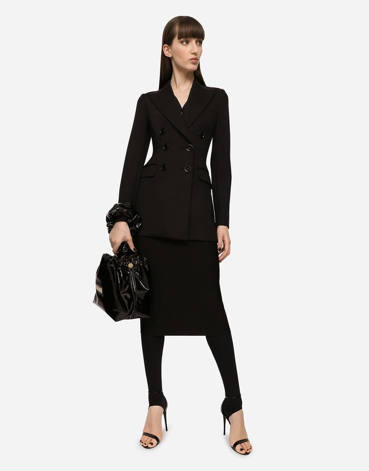 Double-breasted technical jersey jacket - 5