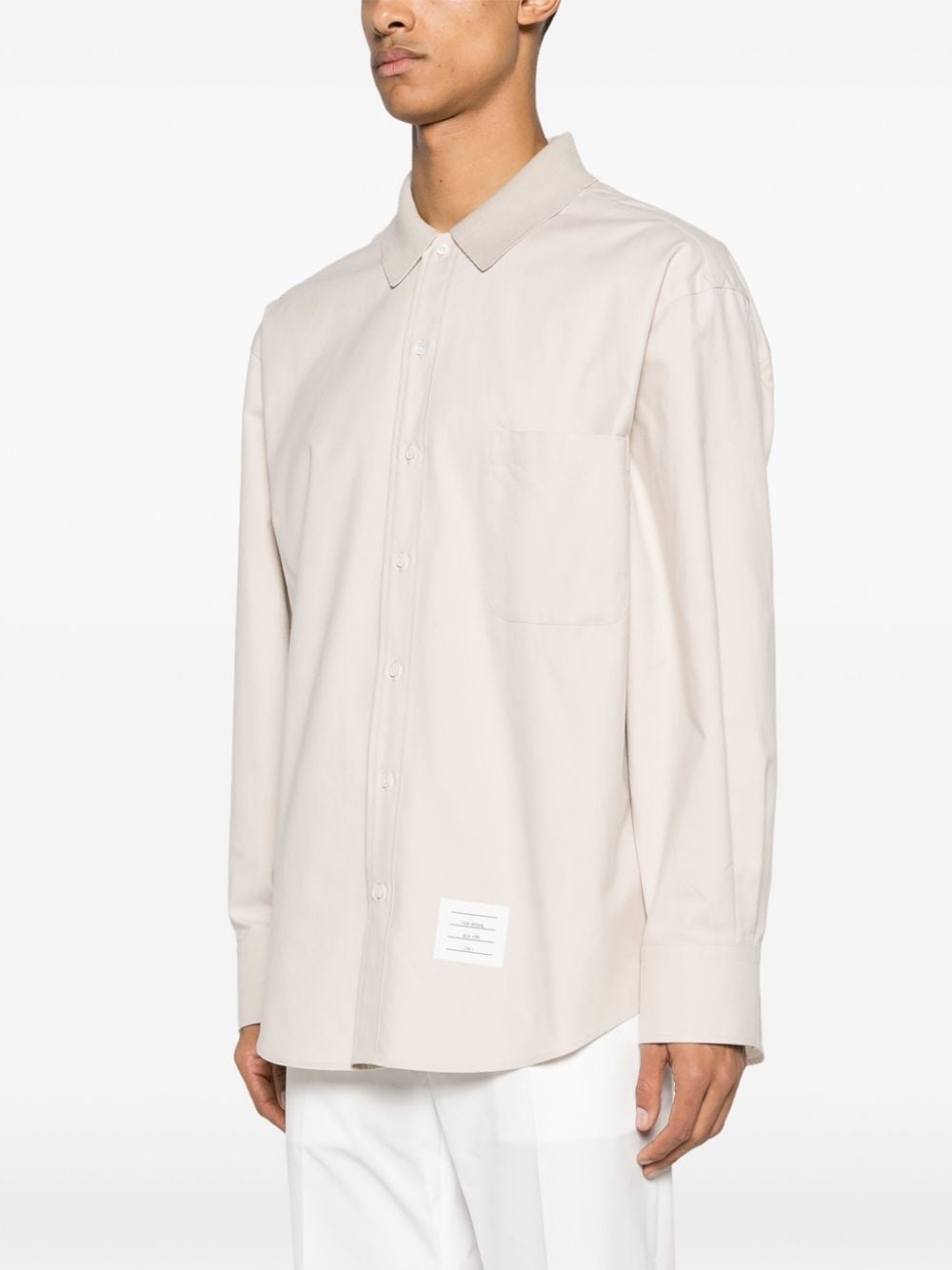 RWB stripe-print cotton overshirt - 3