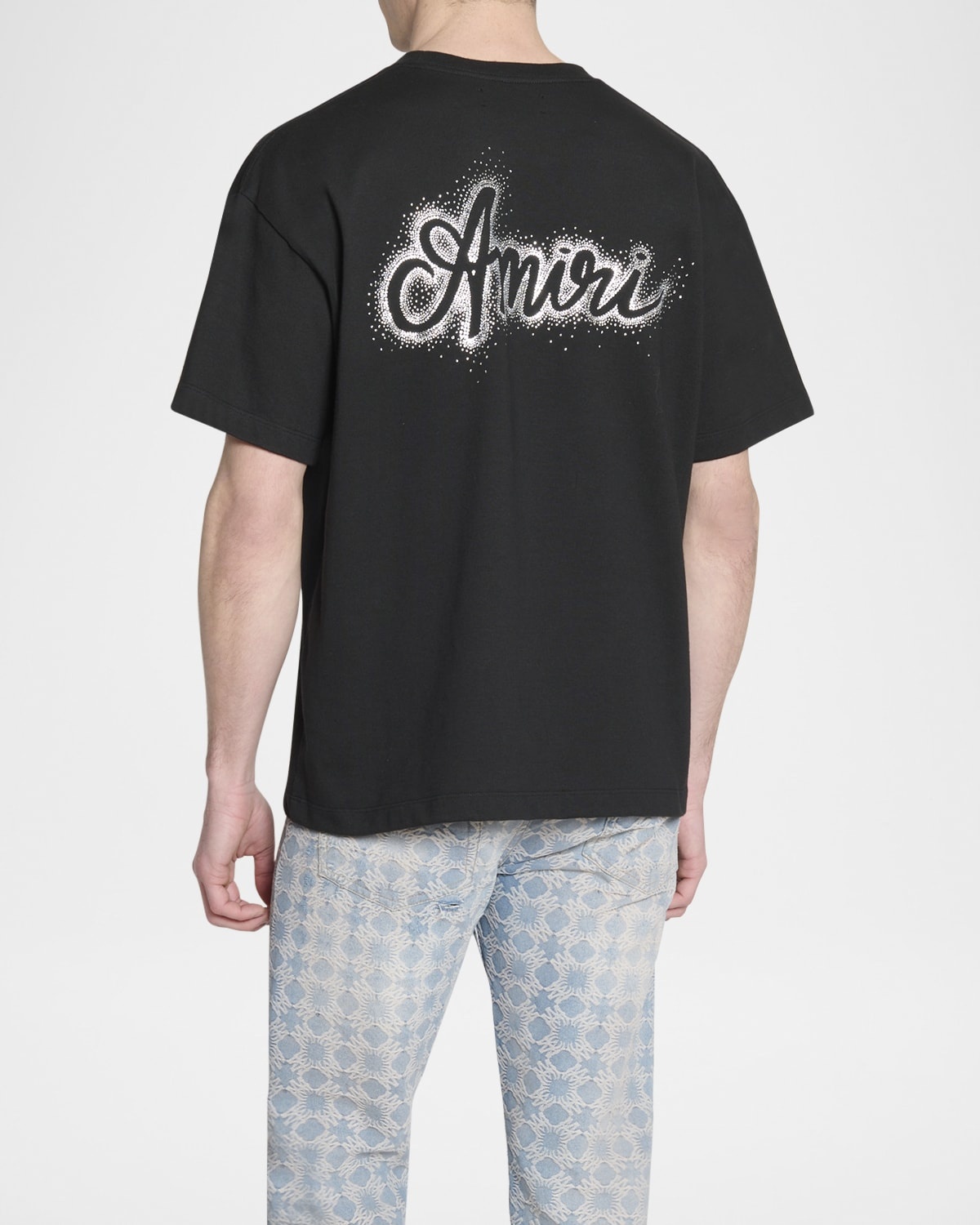 AMIRI Men's Crystal Burst MA Swirl Crewneck T-Shirt