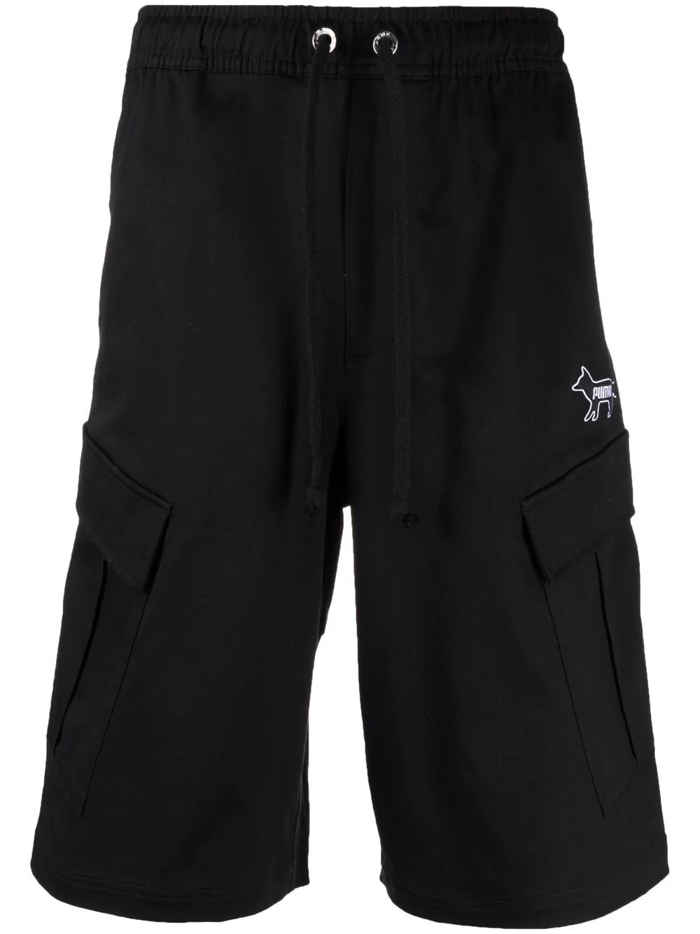 embroidered-logo cargo shorts - 1