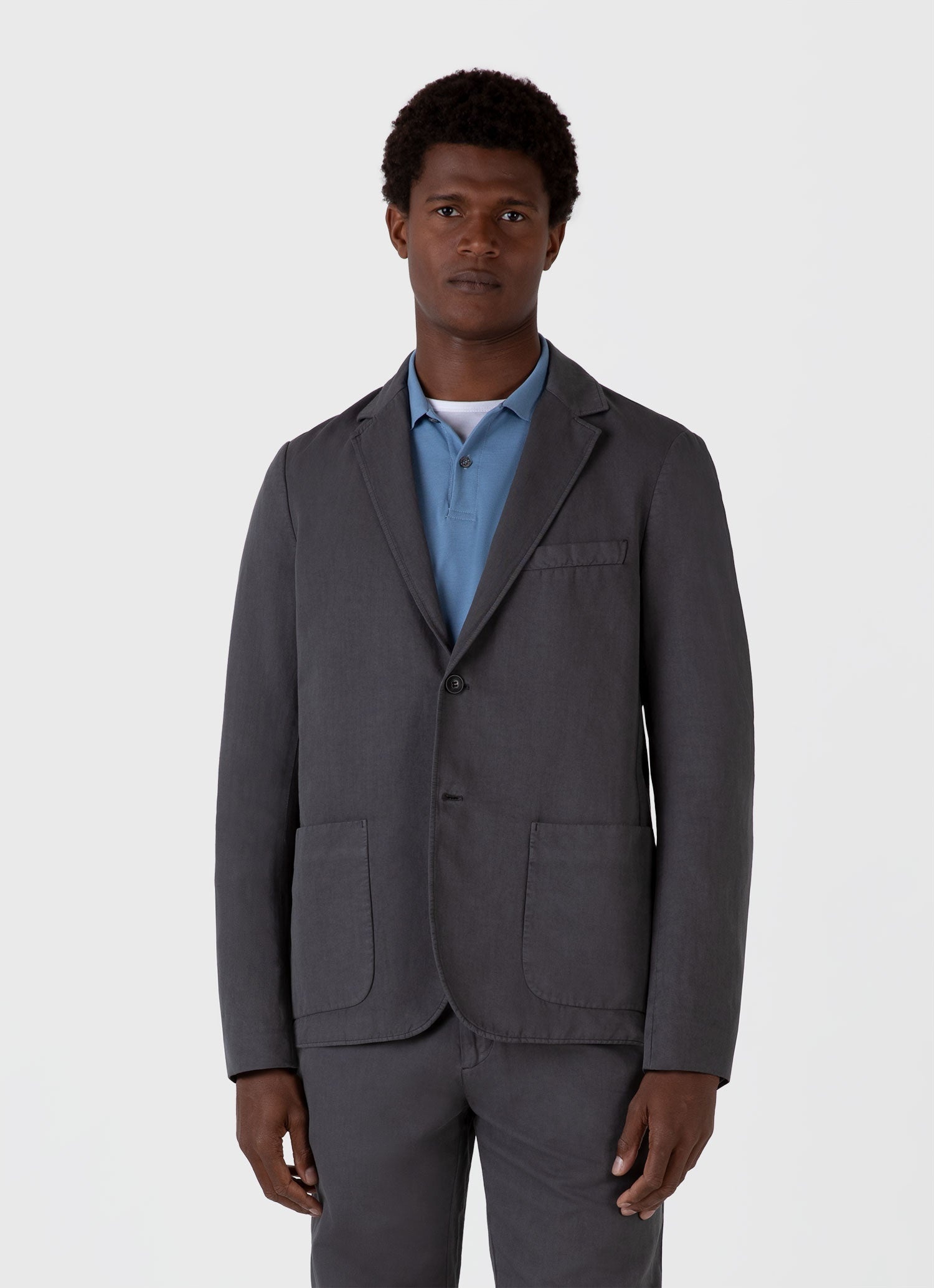Cotton Linen Unstructured Blazer - 2