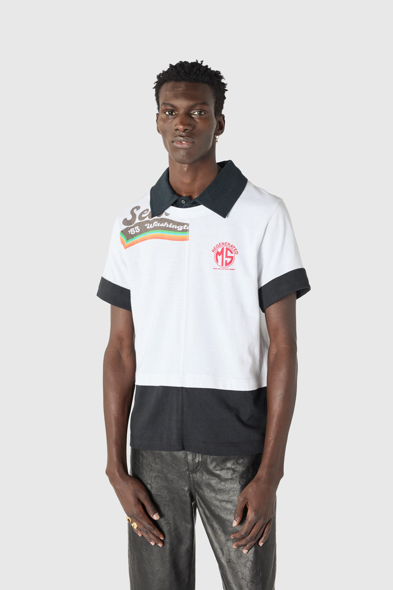 Upcycled jersey ss polo t-shirt 5