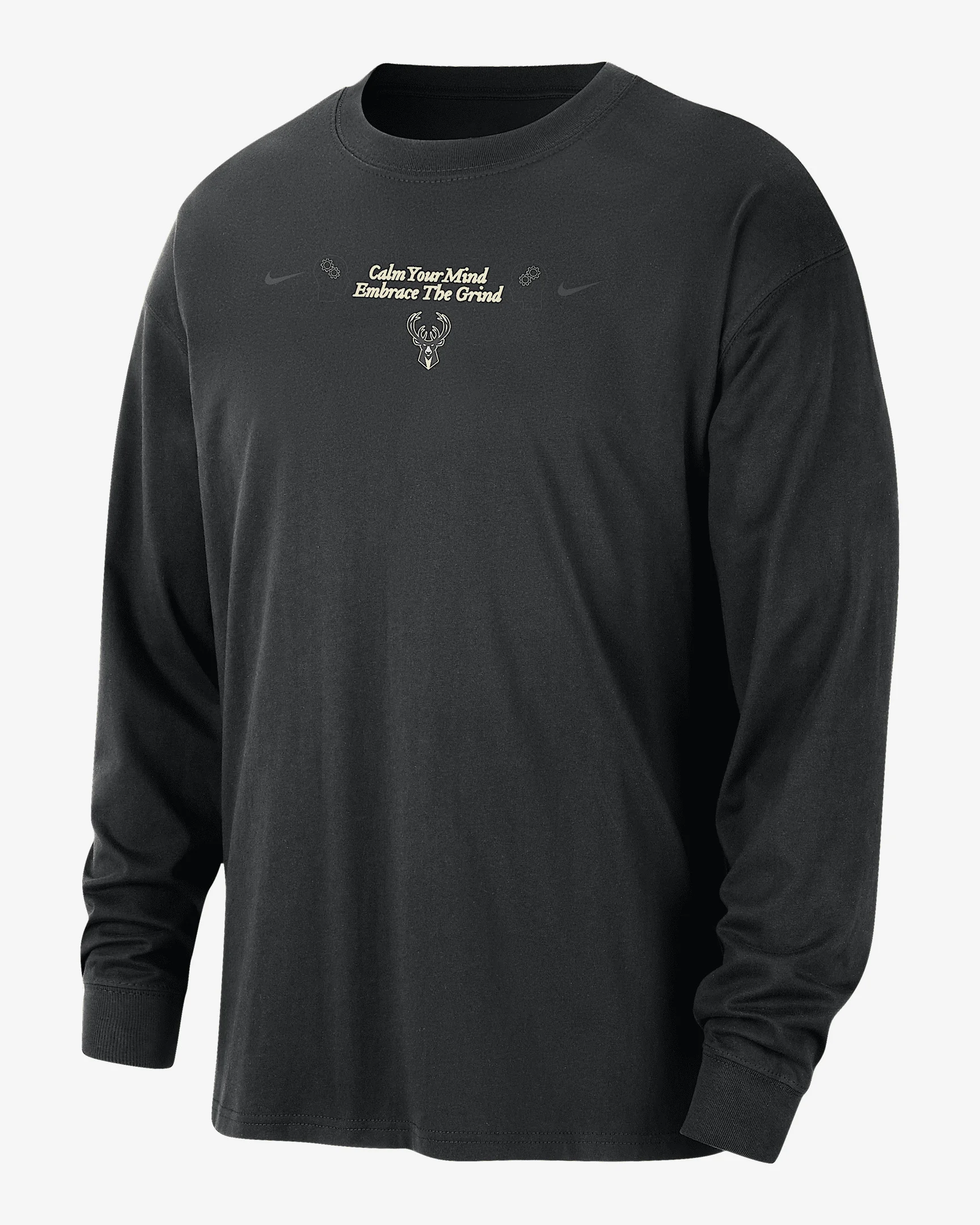 Milwaukee Bucks Courtside Men's Nike NBA Max90 Long-Sleeve T-Shirt - 1