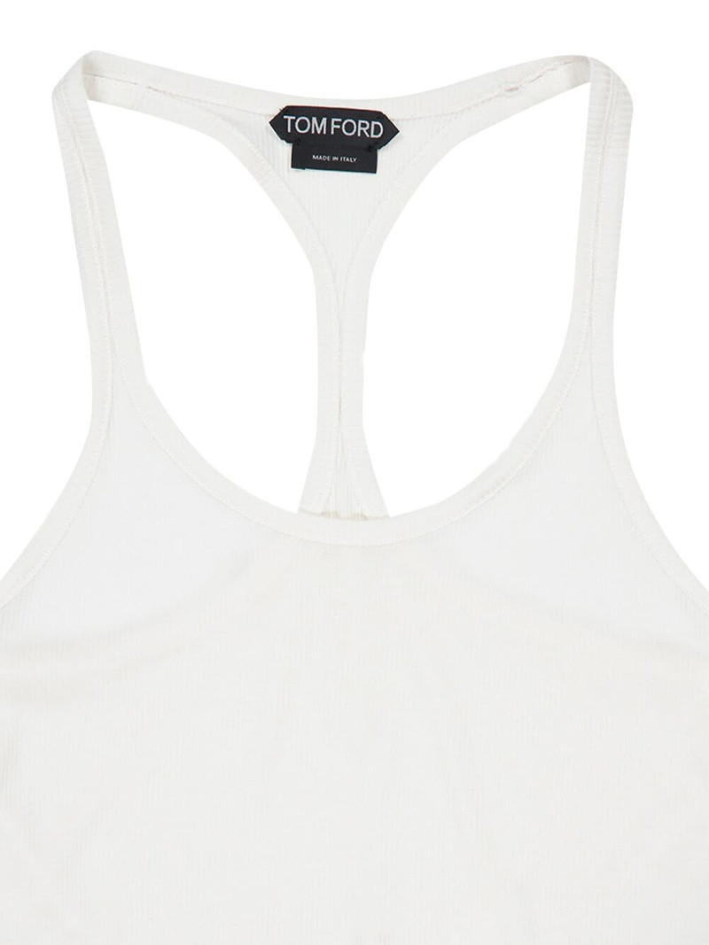 optical white racer-back tank top 3
