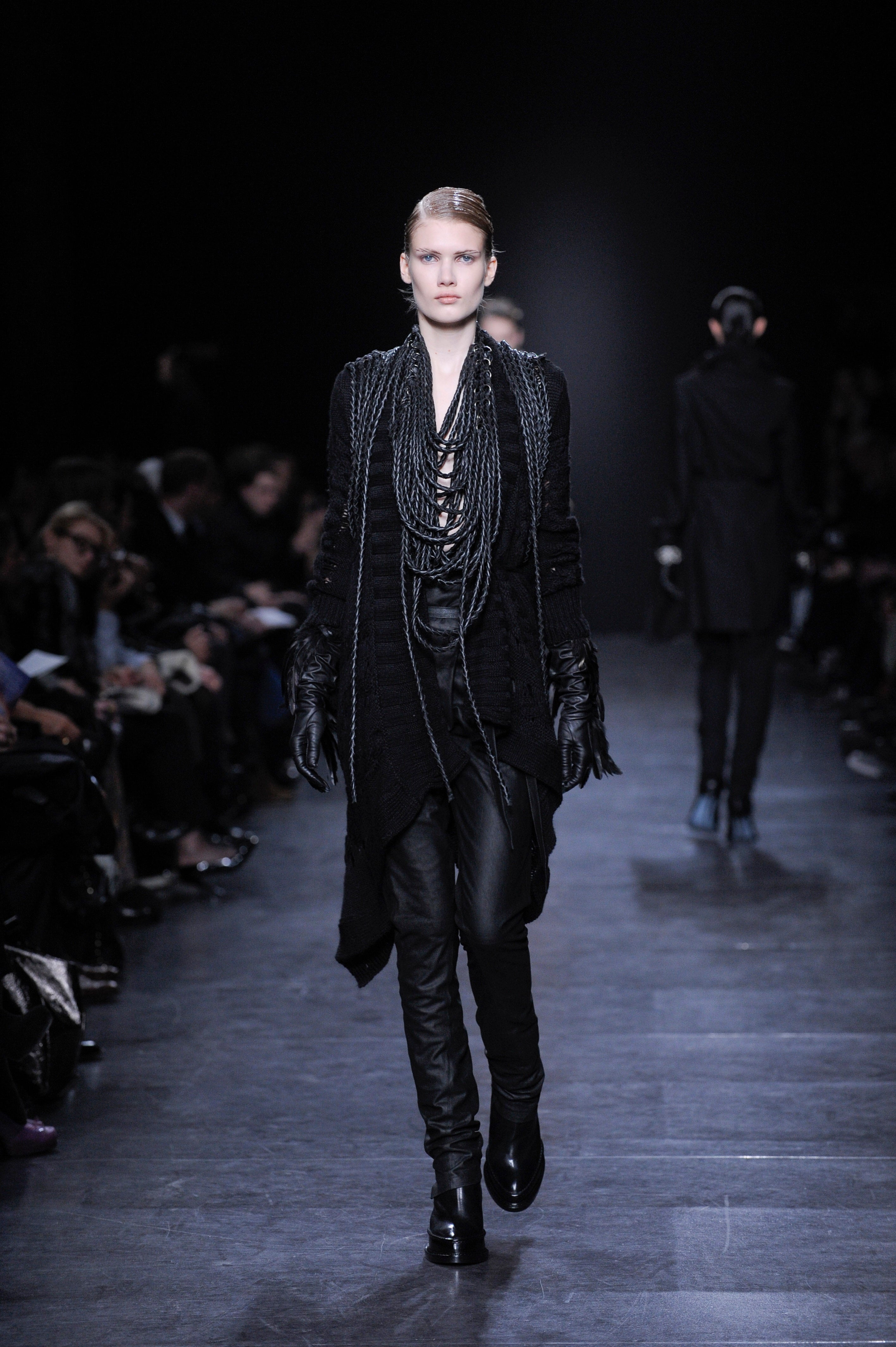 Ann Demeulemeester Fall 2010 Asymmetrical Alpaca Knit Long Cardigan - 2