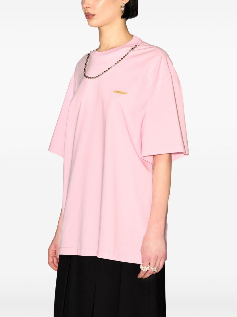 ball chain-detail T-shirt - 5