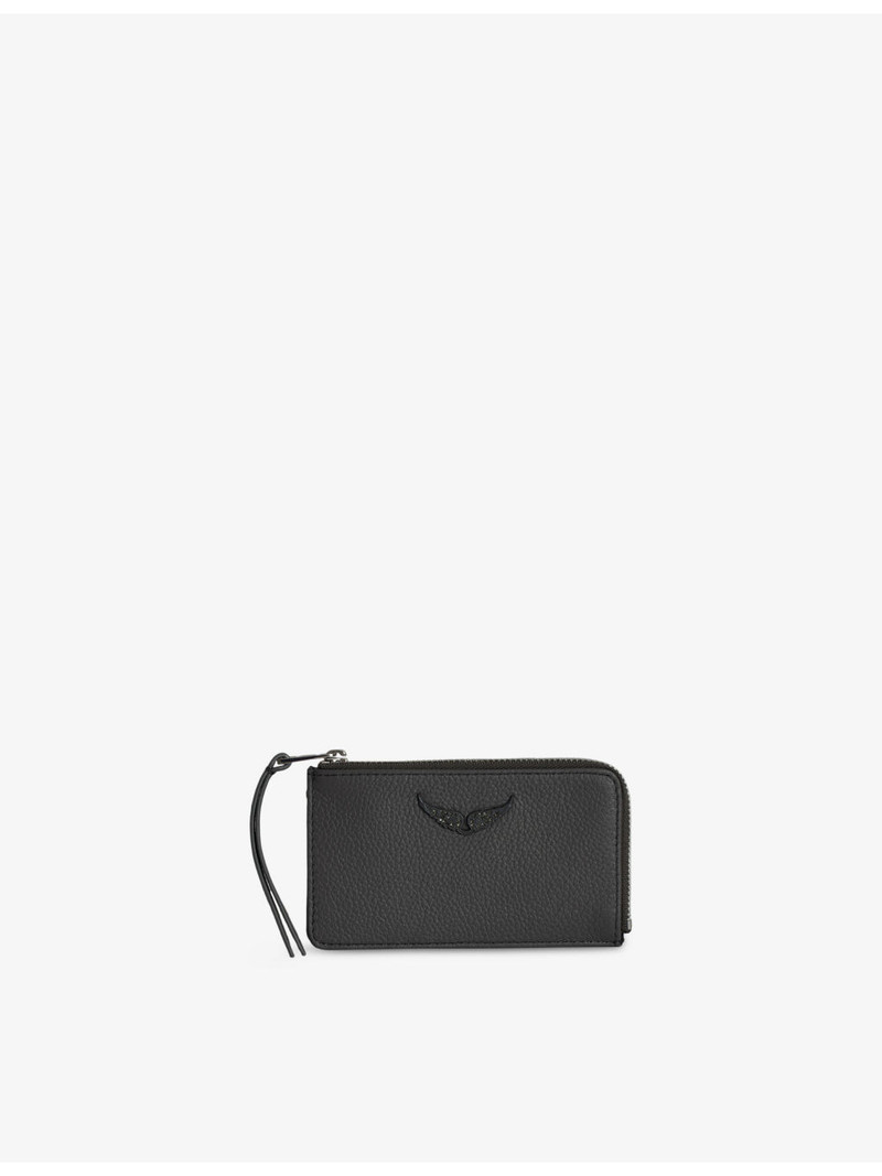 ZV logo-plaque leather cardholder 1