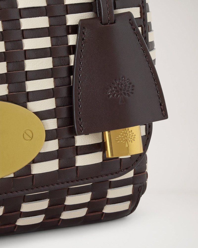 Lily Ebony & Eggshell Woven Leather 4