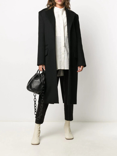 Ann Demeulemeester collarless long-sleeve shirt outlook