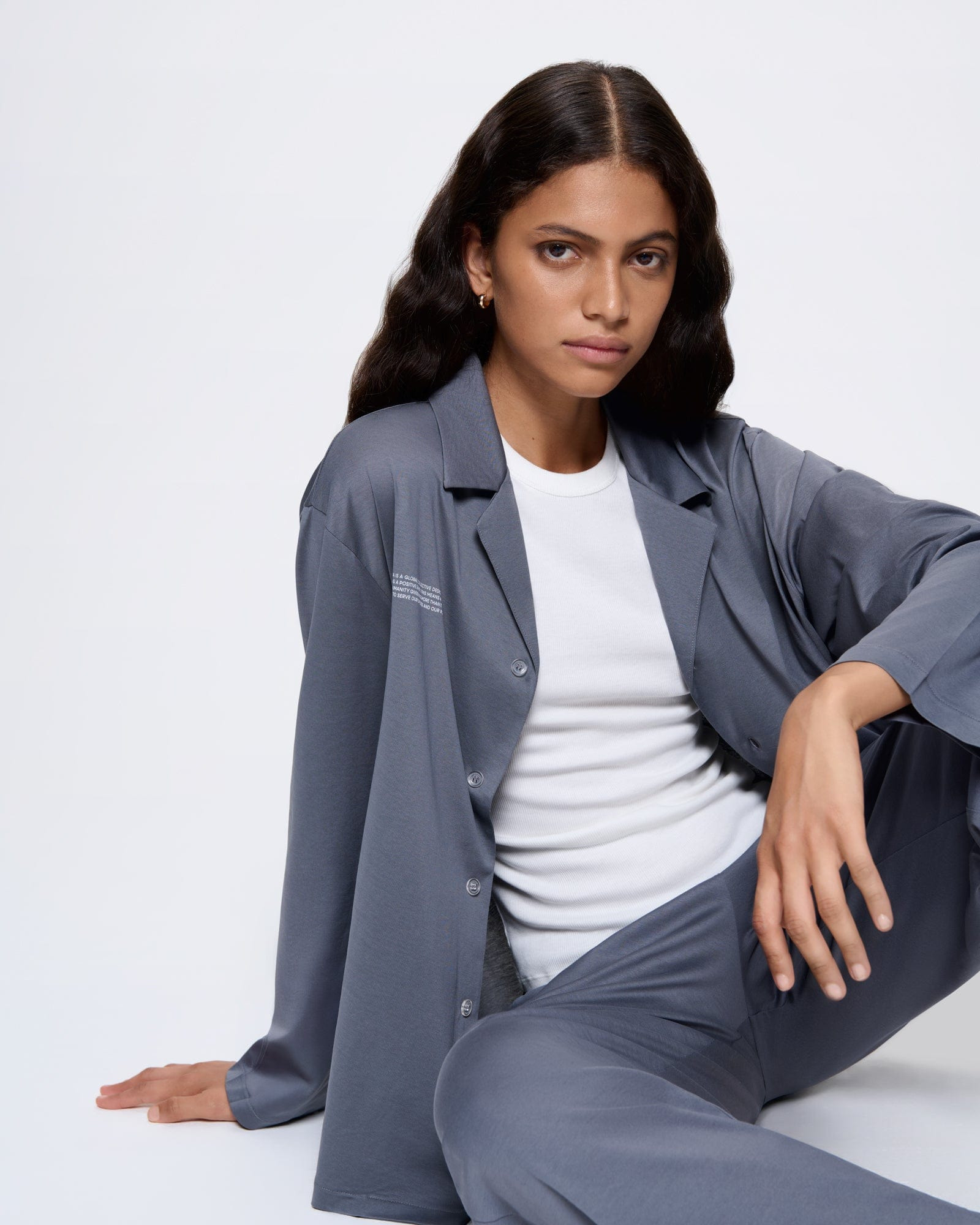 Womens 365 Lightweight Long Pyjama Set - Atmosphere Grey - 4