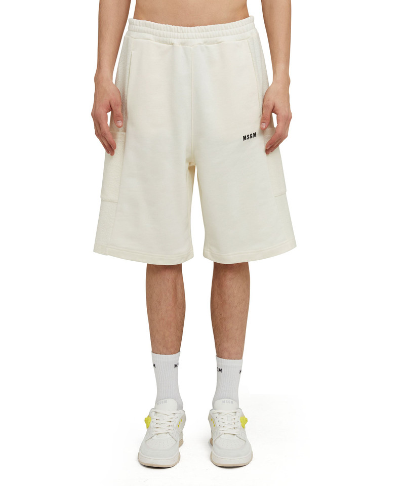 Organic cotton crewneck Bermuda shorts from the MSGM Fantastic Green Capsule 1