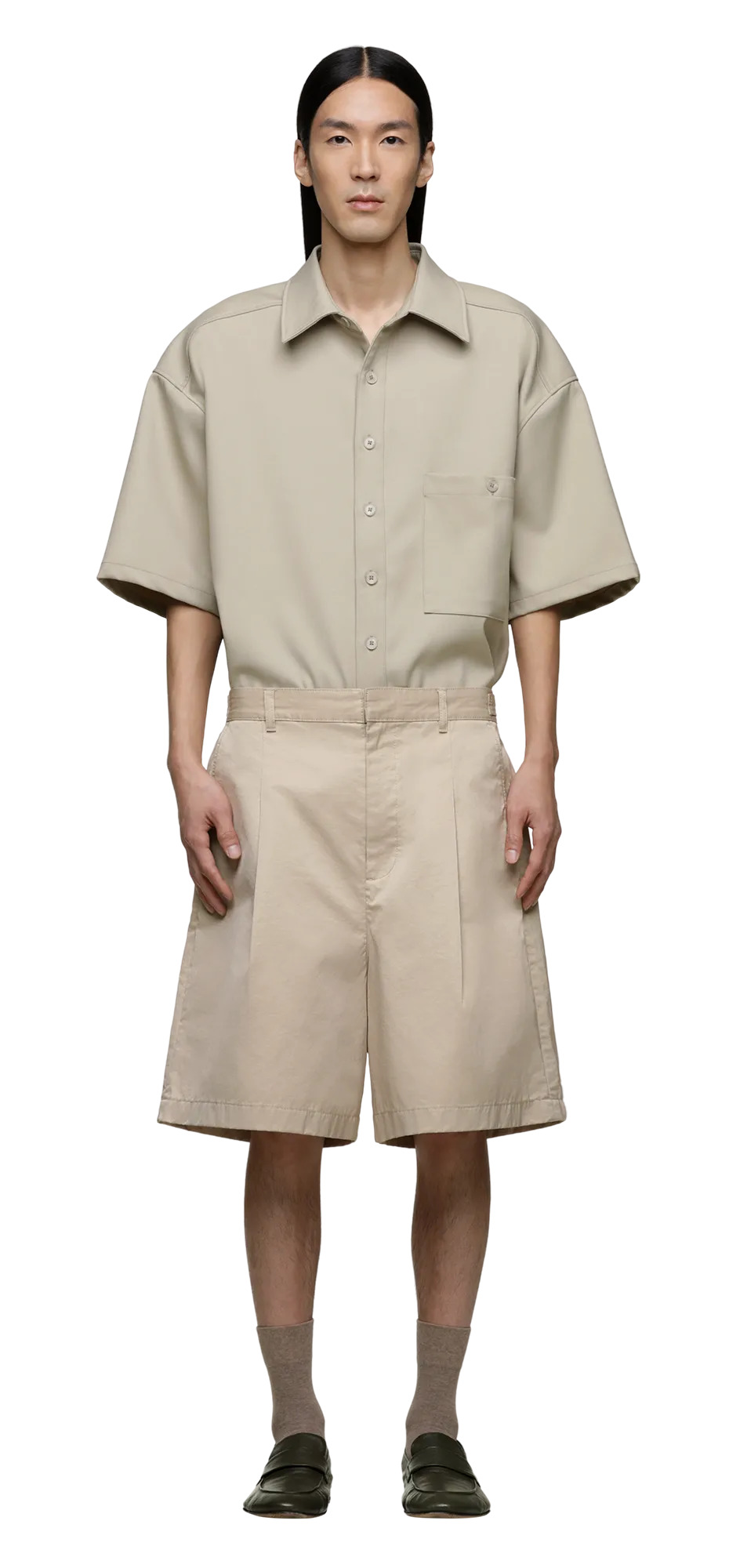 AOSHI SHORT ECRU - 4