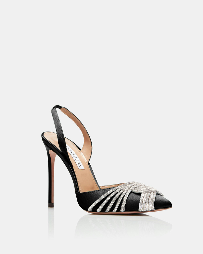 AQUAZZURA Gatsby Sling Satin 105 outlook