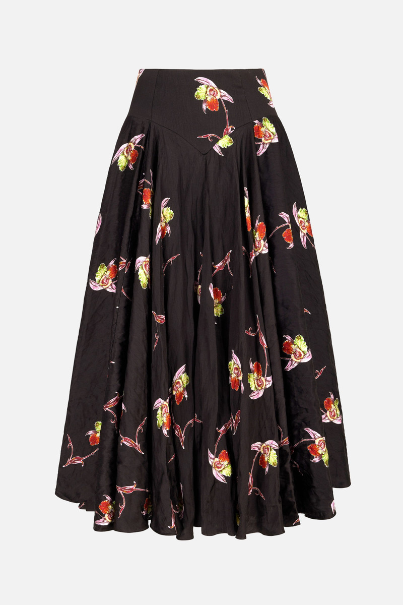 Nera Skirt in Black Satin 1