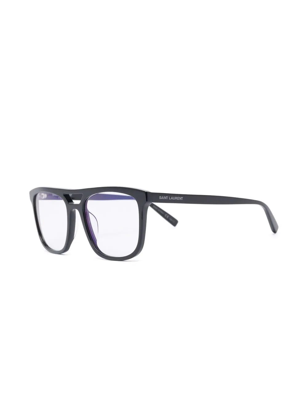 rectangular-frame logo glasses - 2