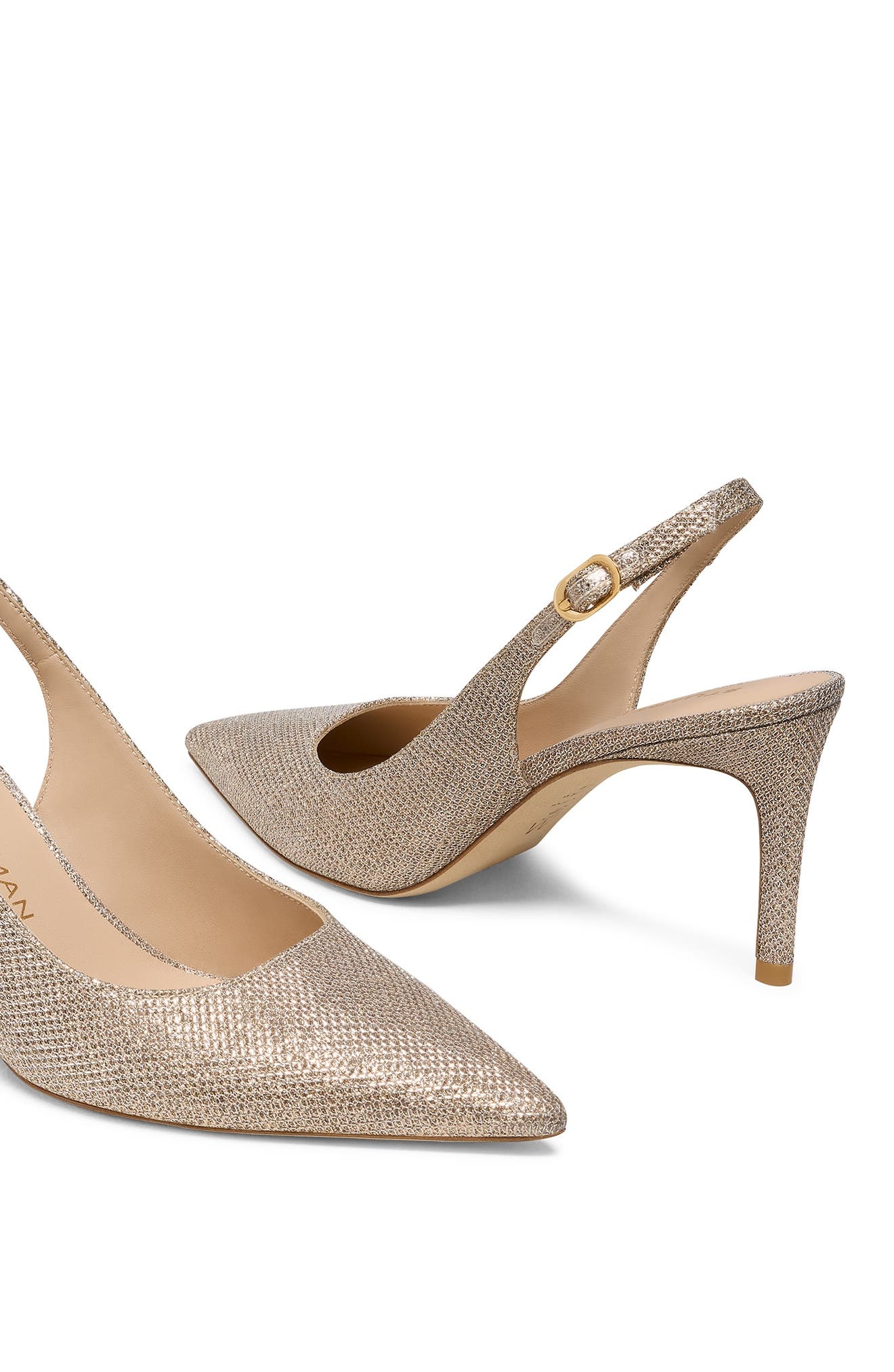 Stuart Weitzman Stuart Power 75 Pointed Toe Slingback Pump in Poudre at Nordstrom - 4