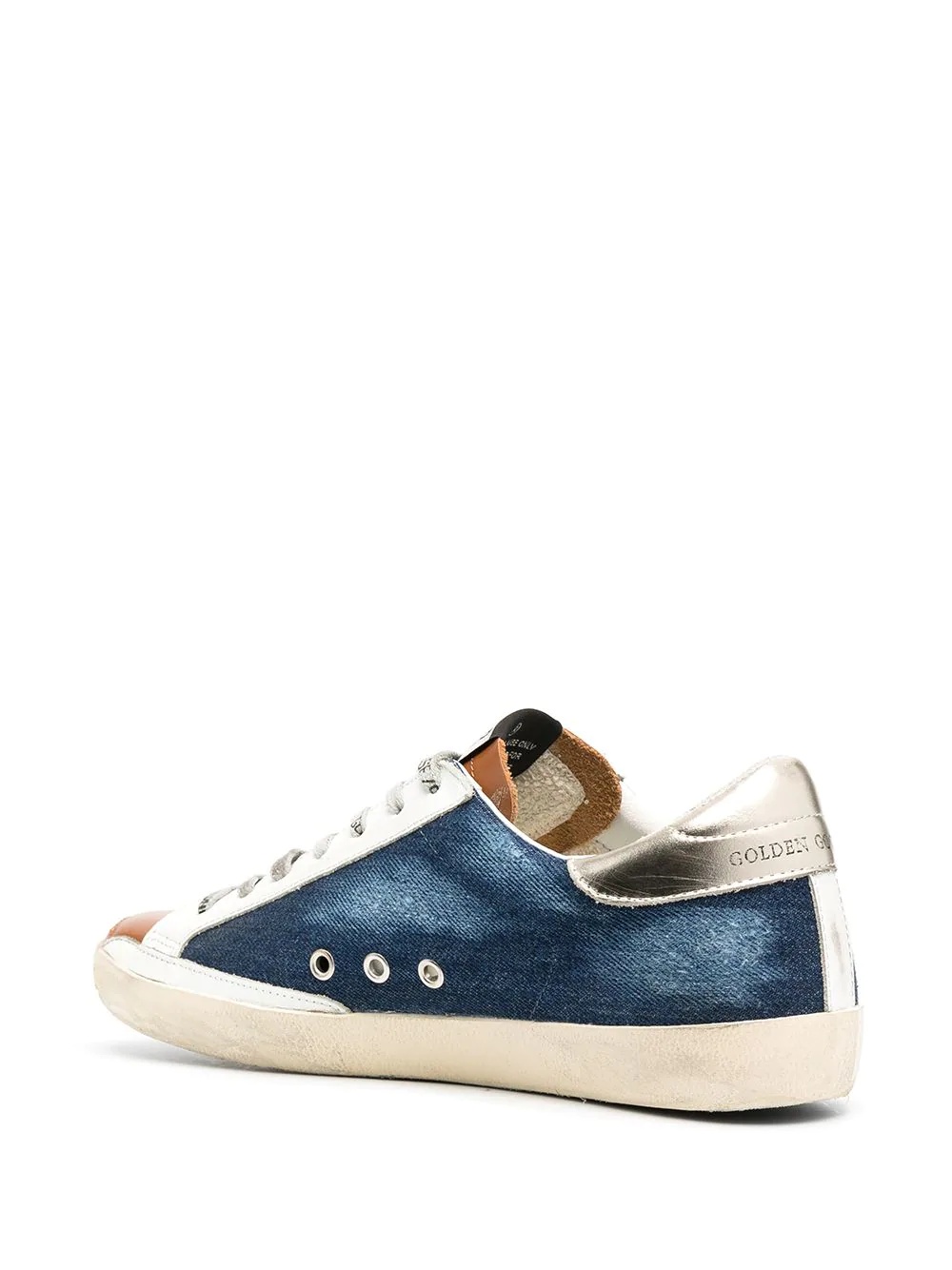 Superstar denim panelled sneakers - 3