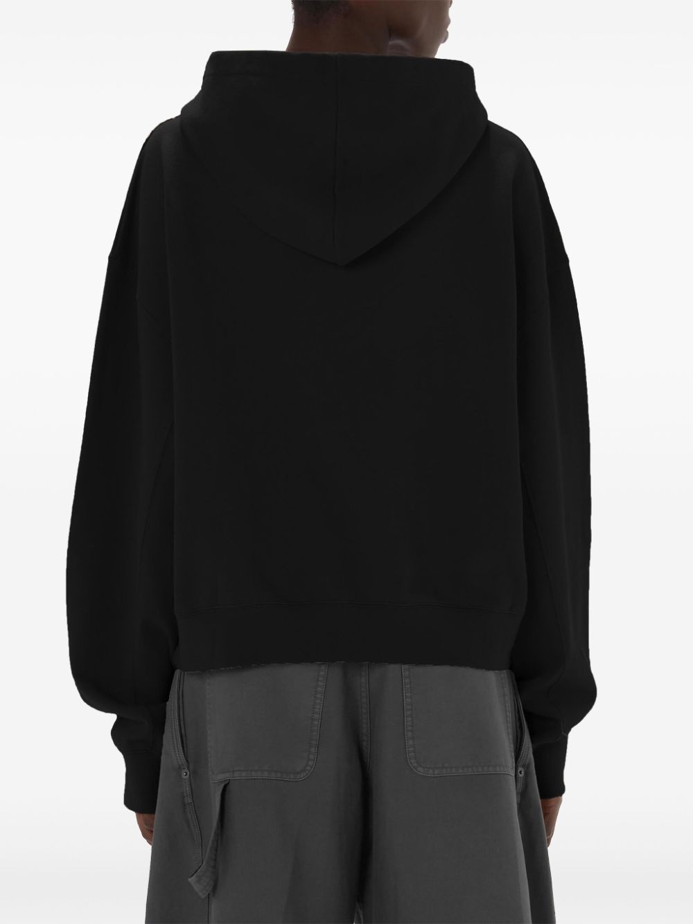 logo-embroidered organic cotton hoodie - 4