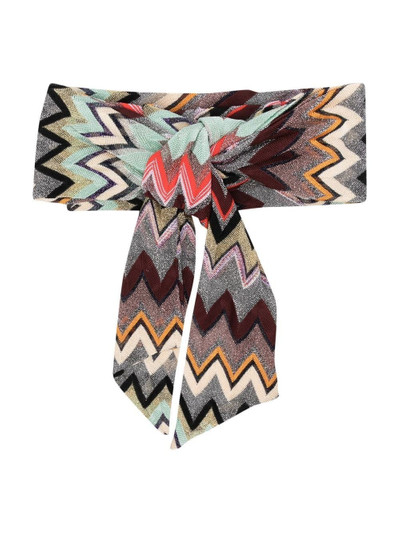 Missoni knot zig-zag headband outlook