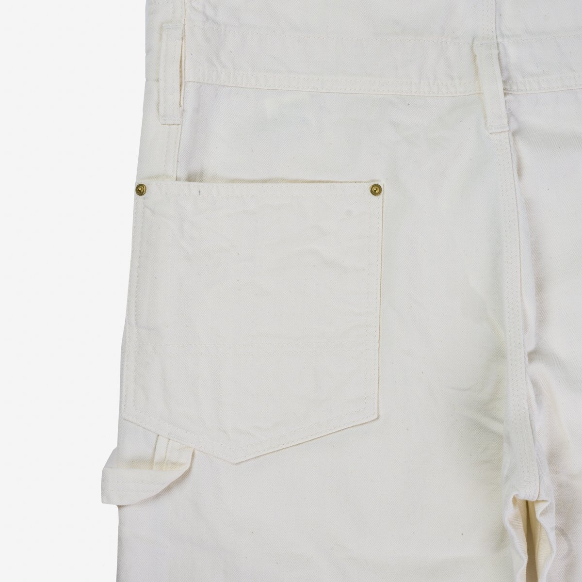 10.5oz Herringbone Double Knee Overalls - White - 18