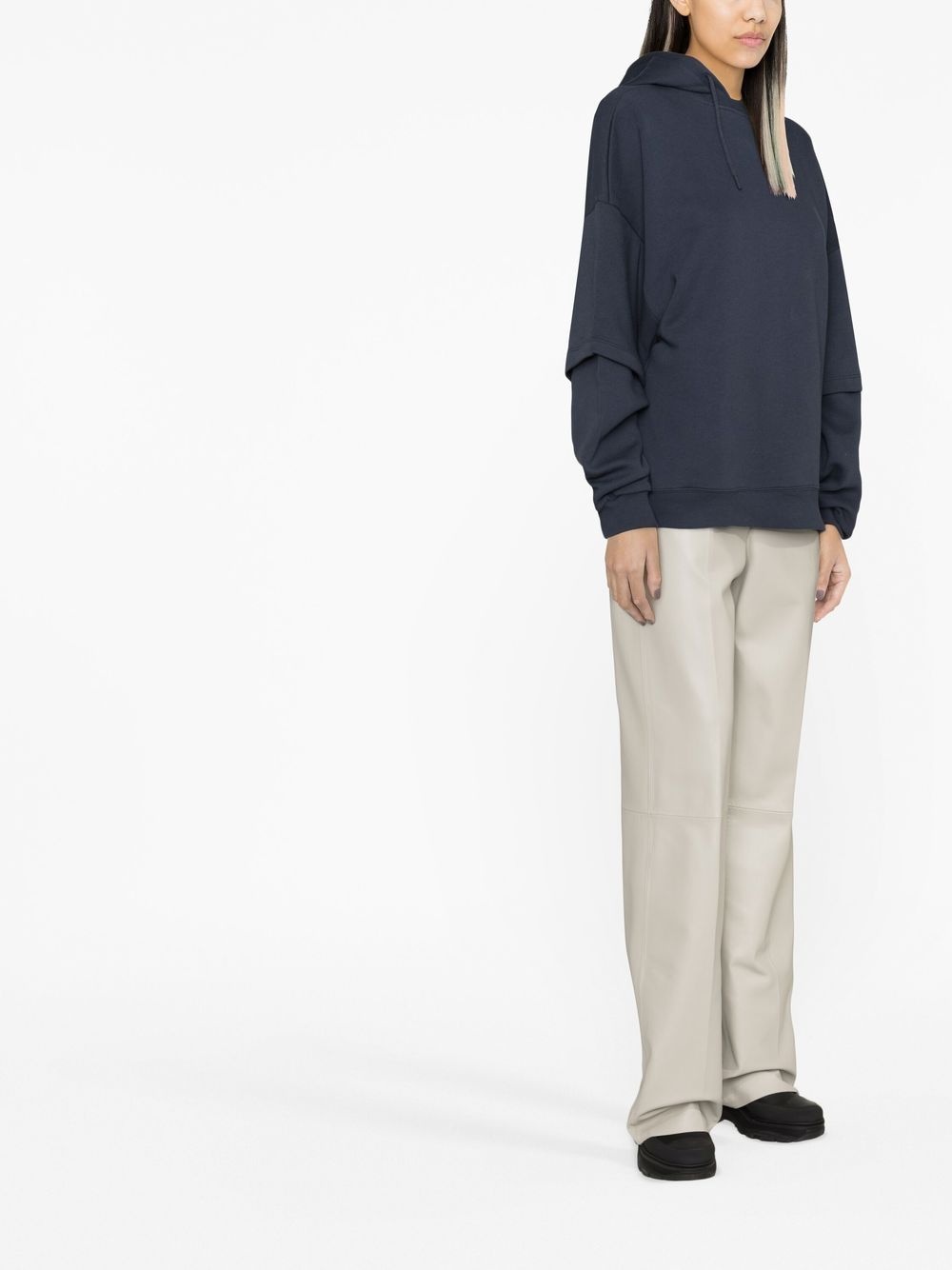 double-sleeve organic cotton hoodie - 3