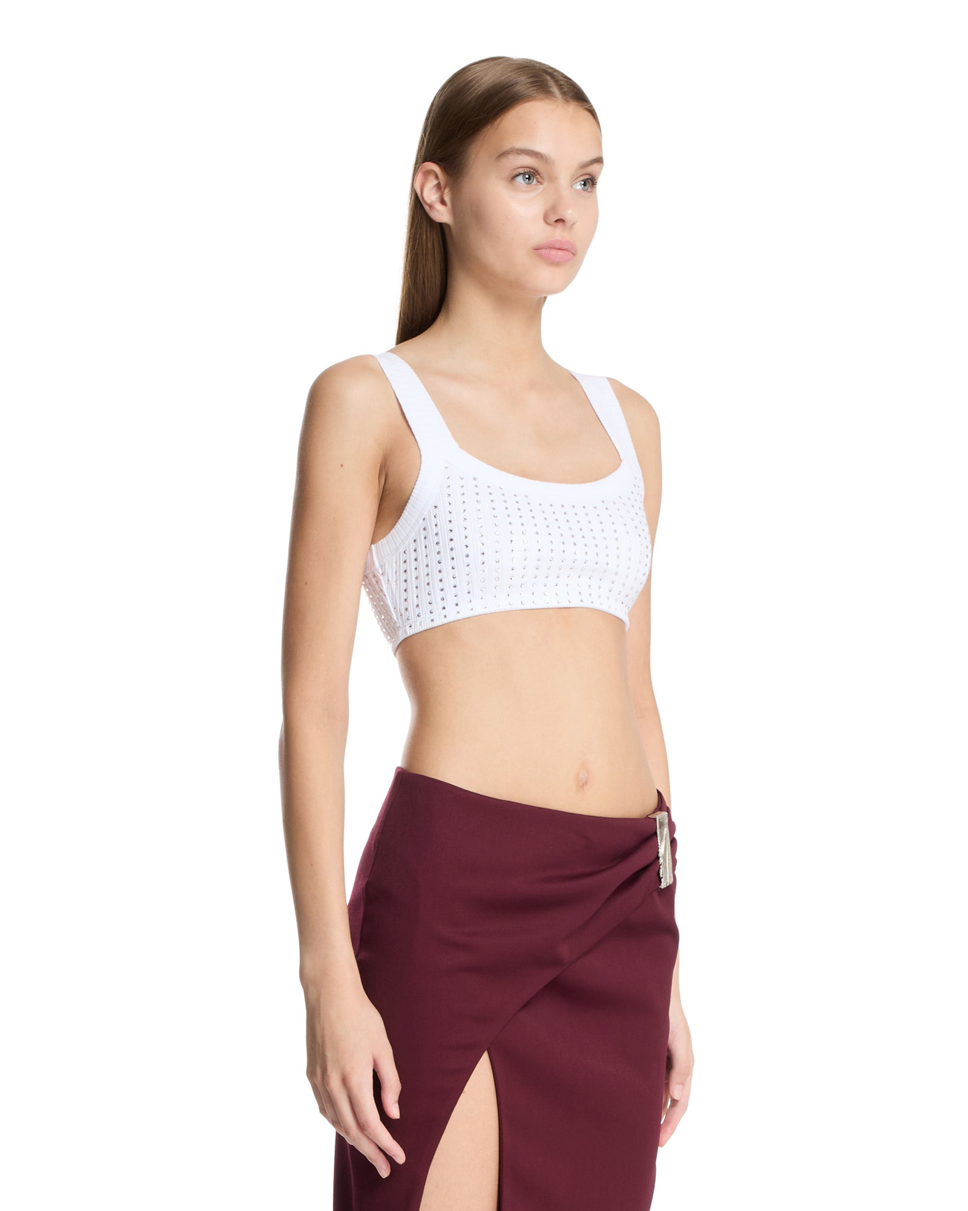 White Rhinestone Top - 4