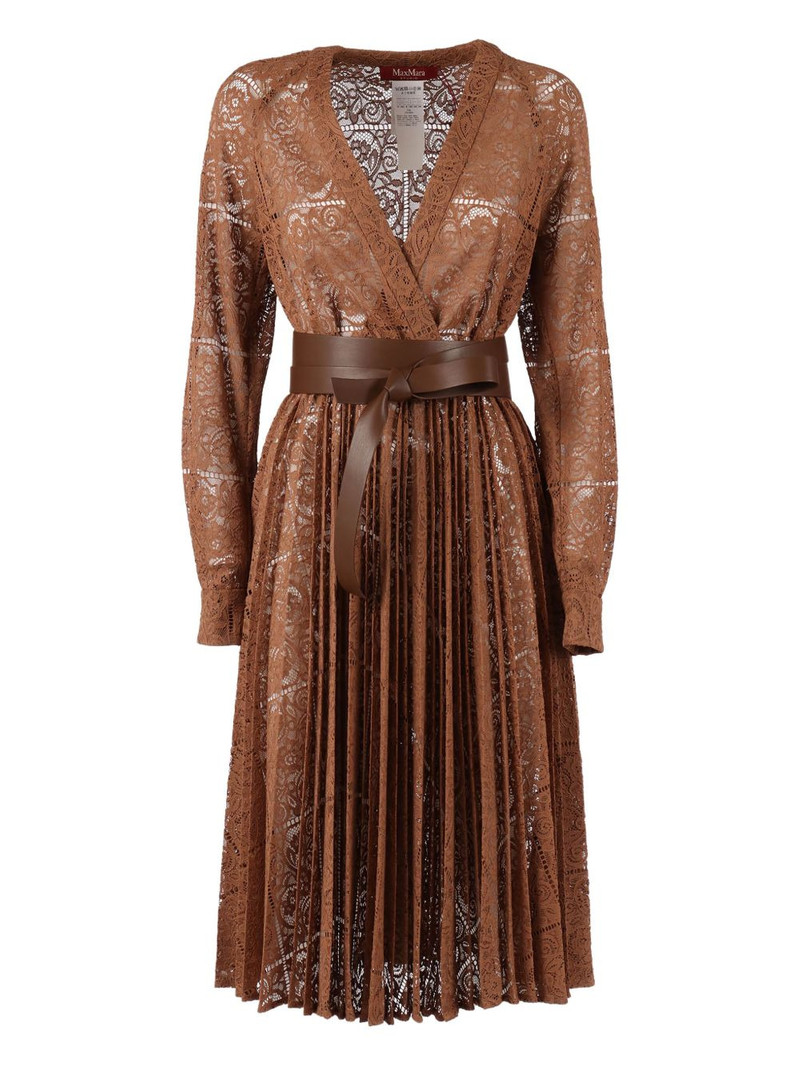 Pensile lace-belted midi dress 1