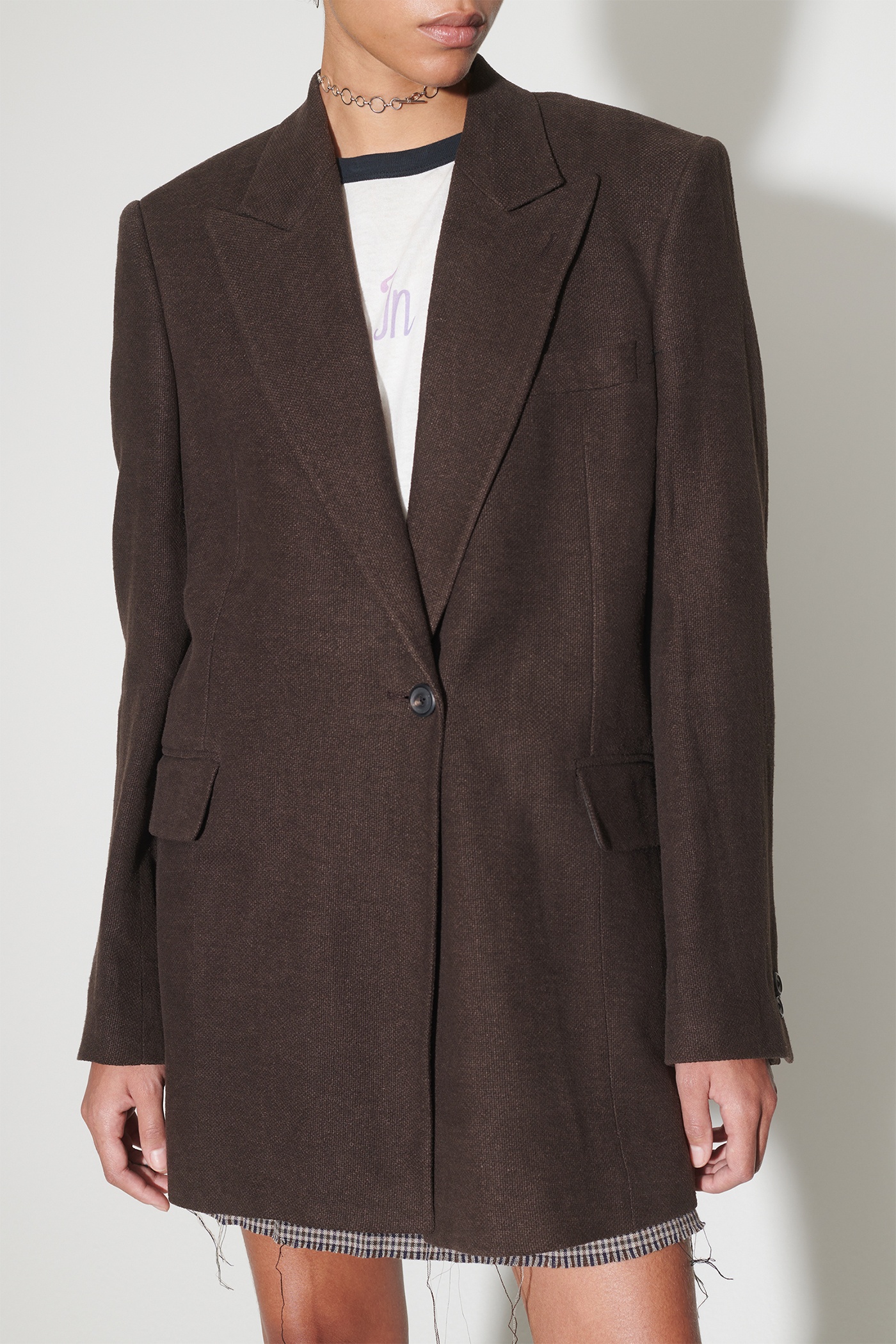 Manta Blazer Antique Chocolate Arctic Linen - 3