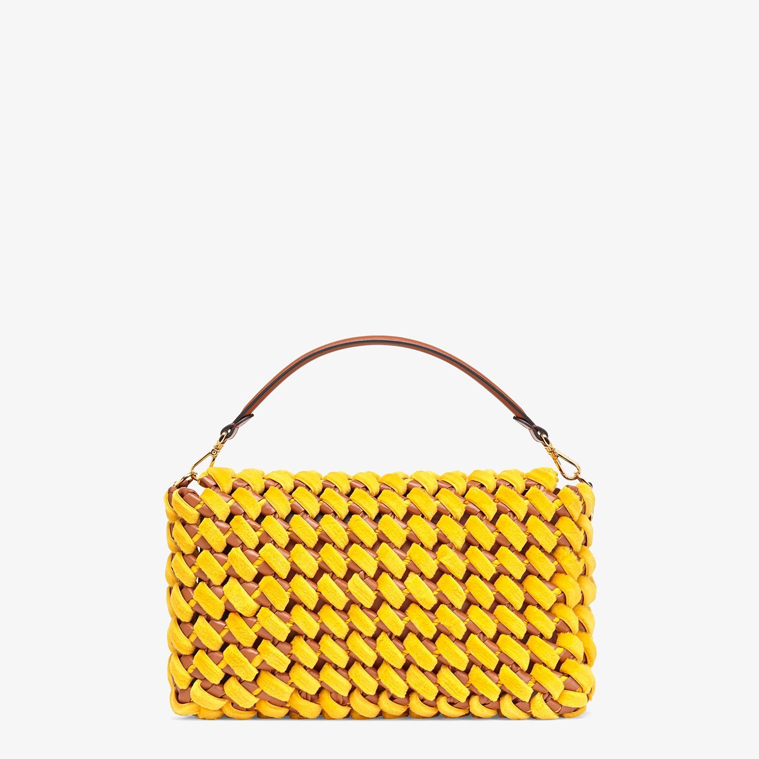 Yellow mink and nappa leather bag - 4