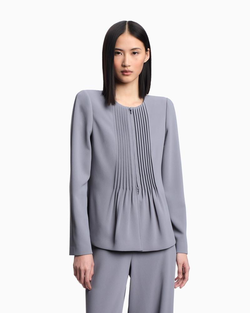 EMPORIO ARMANI JACKET IN PLEATED FLUID ARMURE FABRIC outlook