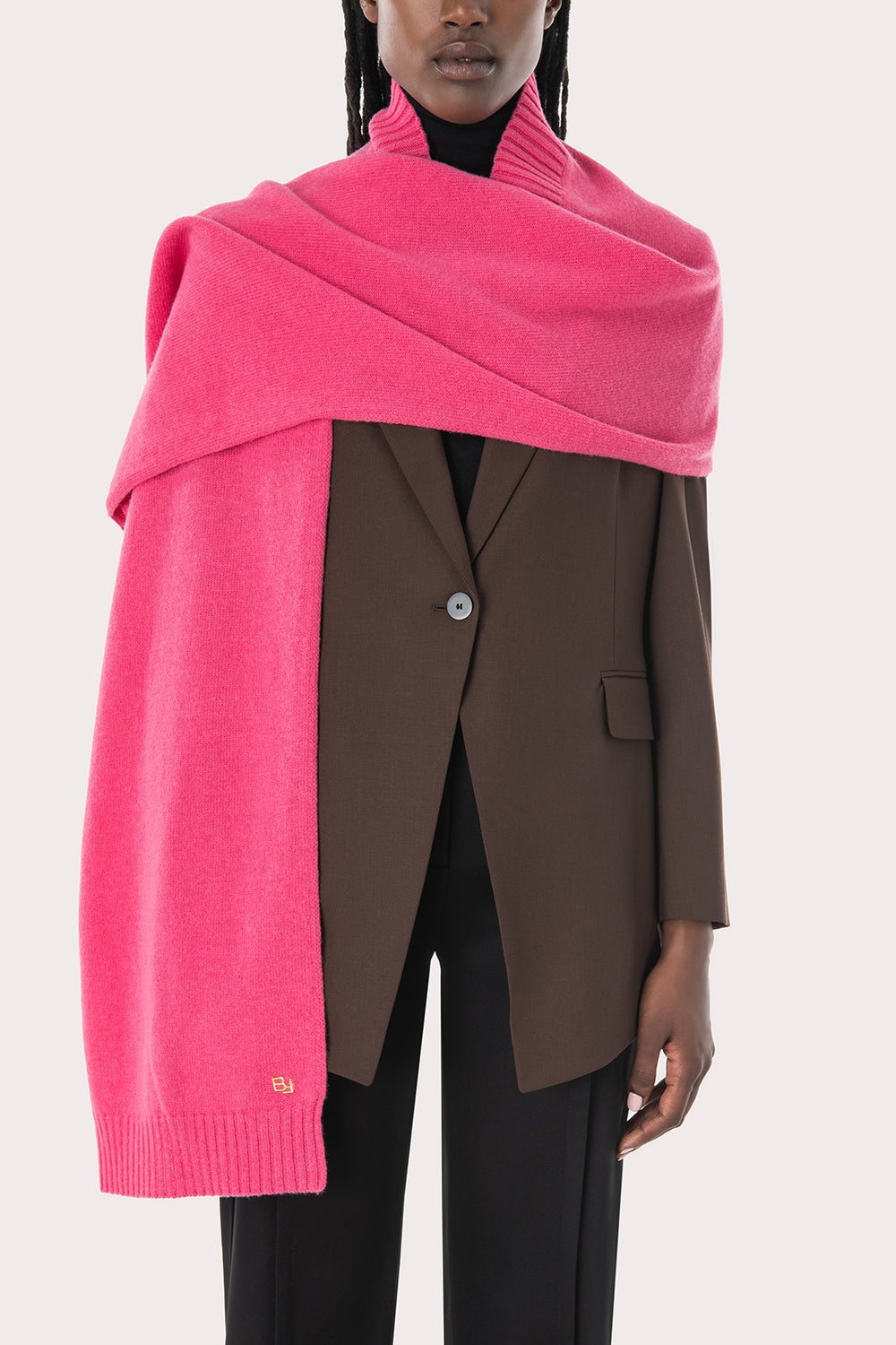 Collar Scarf Rose Wool - 4