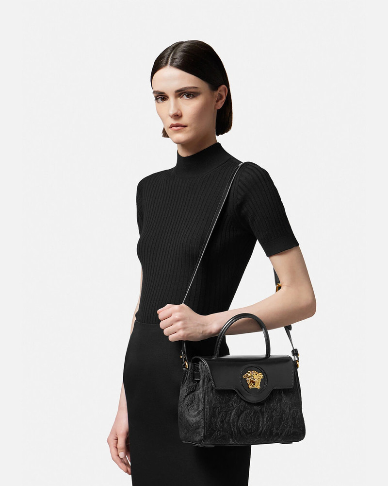 VERSACE La Medusa Lurex Cloquet Handbag outlook
